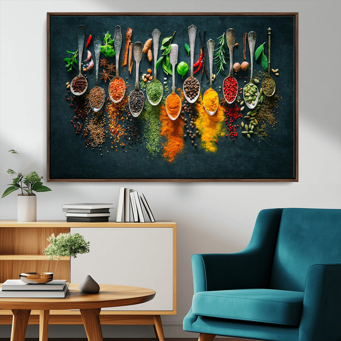Herbs and Spices Kitchen Wall Art Canvas Print