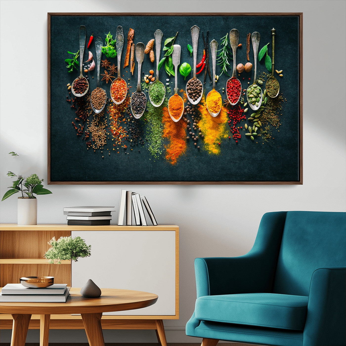 MGV-FC-36X24 - Herbs and Spices Kitchen Wall Art Canvas Print