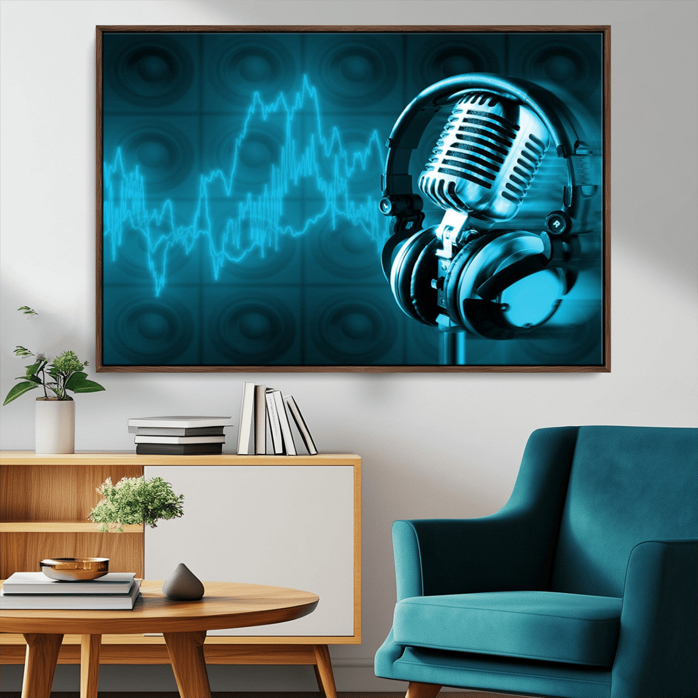 MGV-FC-36X24 - Music and Microphone Wall Art Canvas Print