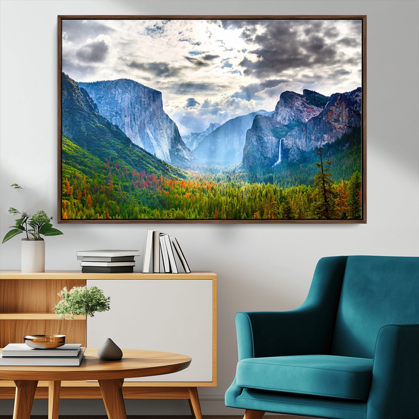 MGV-FC-36X24 - Yosemite Park Half Dome 3 Panel Canvas Print | Large Giclée Landscape Wall Art for Living Room,