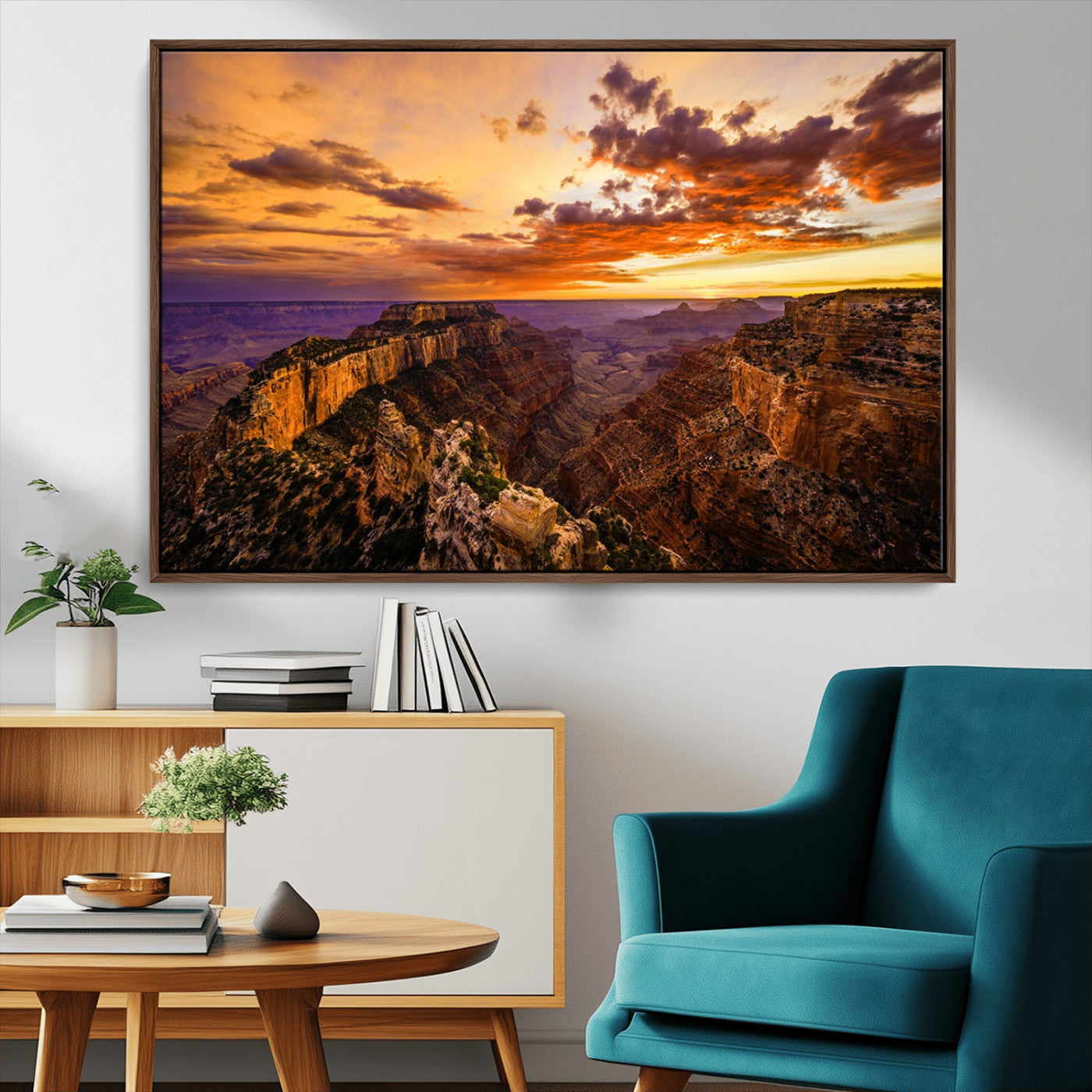 MGV-FC-36X24 - Mesmerizing Sunset from Grand Canyon Nal Park Wall Art, Grand Canyon Canvas Print