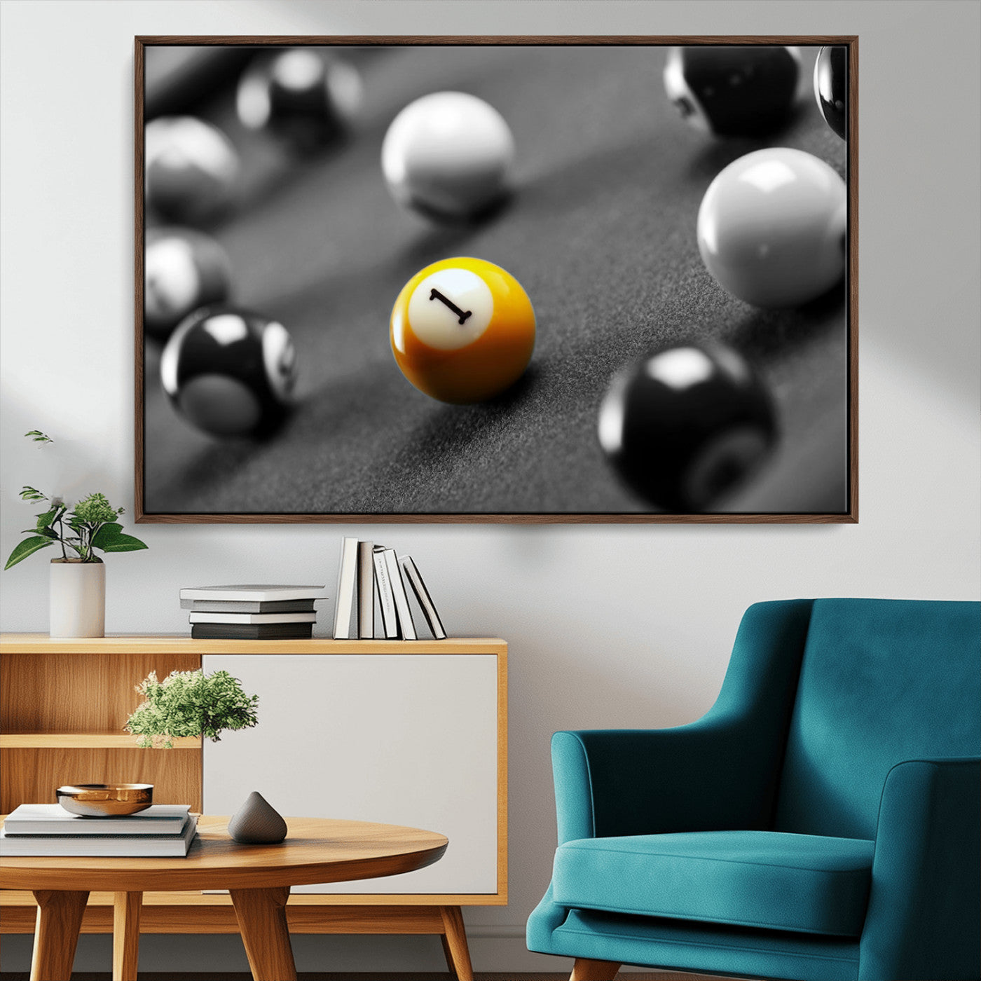 MGV-FC-36X24 - Wall Art Pool Table and Balls Canvas Print