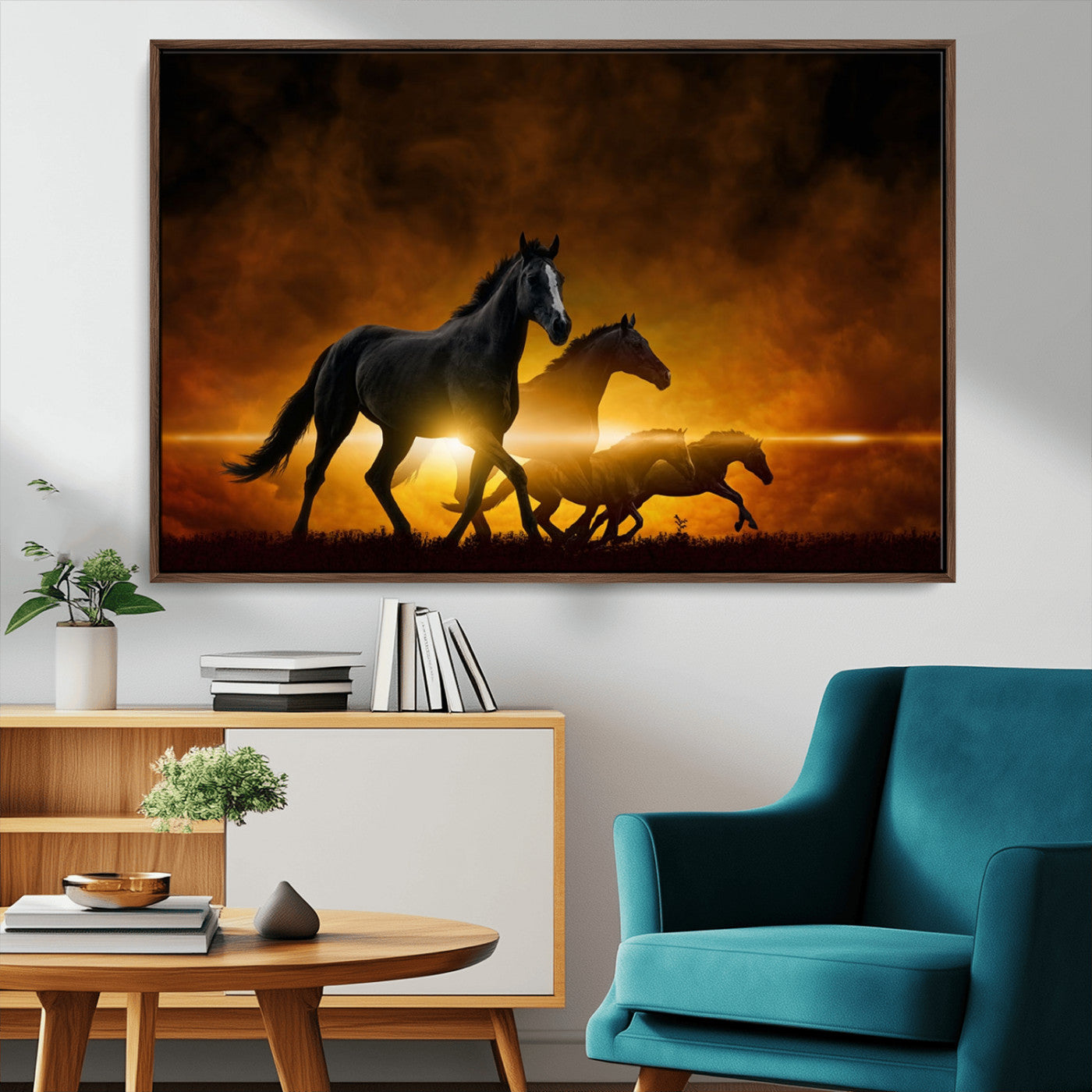 MGV-FC-36X24 - Horse Wall Art Canvas Print, Multi Panel Animal Canvas Print