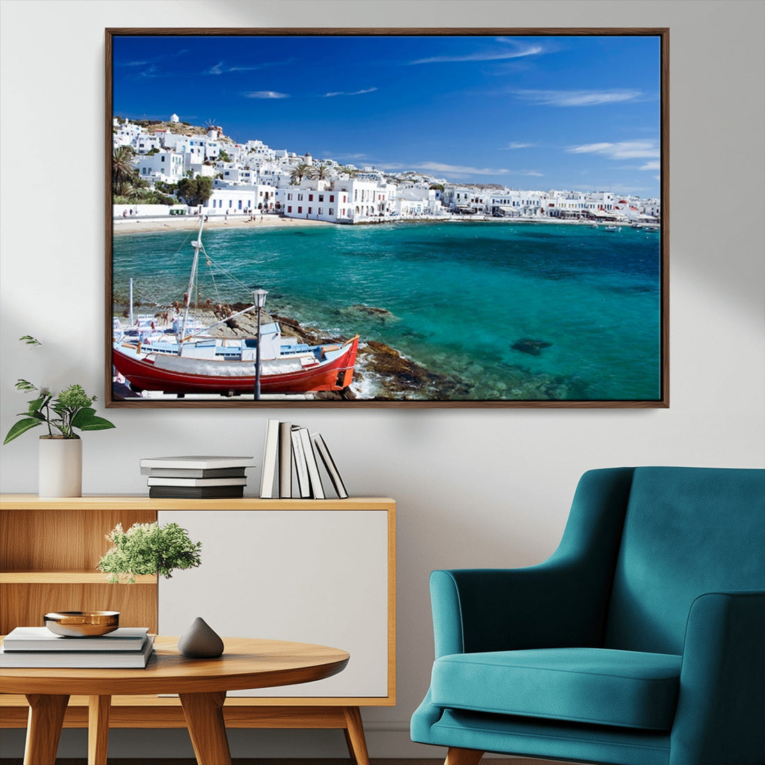 Santorini Wall Art Canvas Print