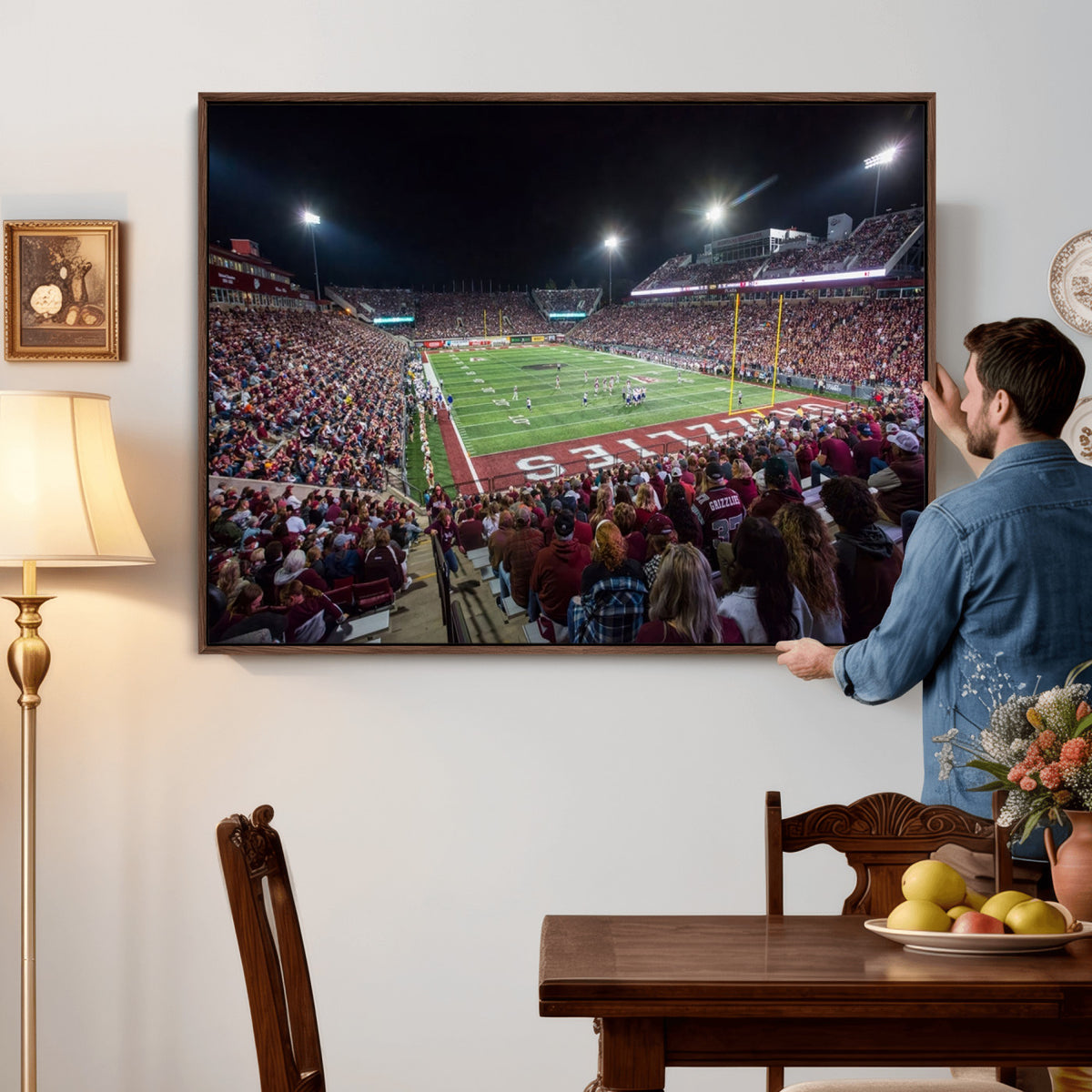 56191-MGV-CV-36X24 - Washington Grizzly Stadium American Football Wall Art Canvas Print, Sports Wall Art Print, Game Room Decor-1