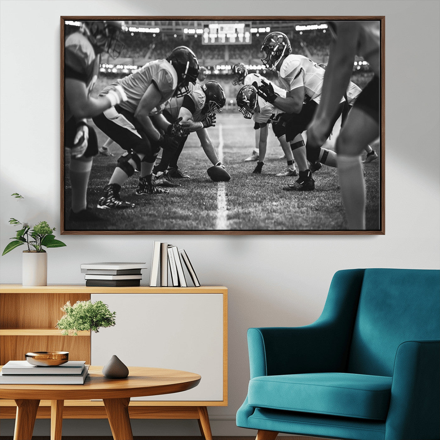 MGV-FC-36X24 - American Football Wall Art Canvas Print, Stadium Sport Wall Art Print