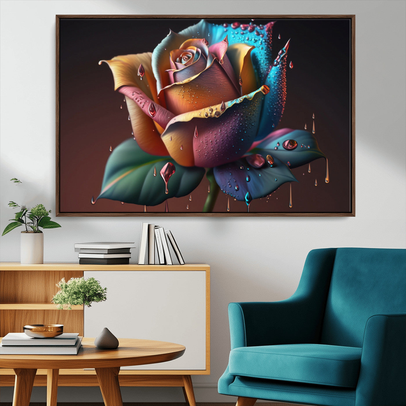 MGV-FC-36X24 - Abstract Rose Wall Art Canvas Print