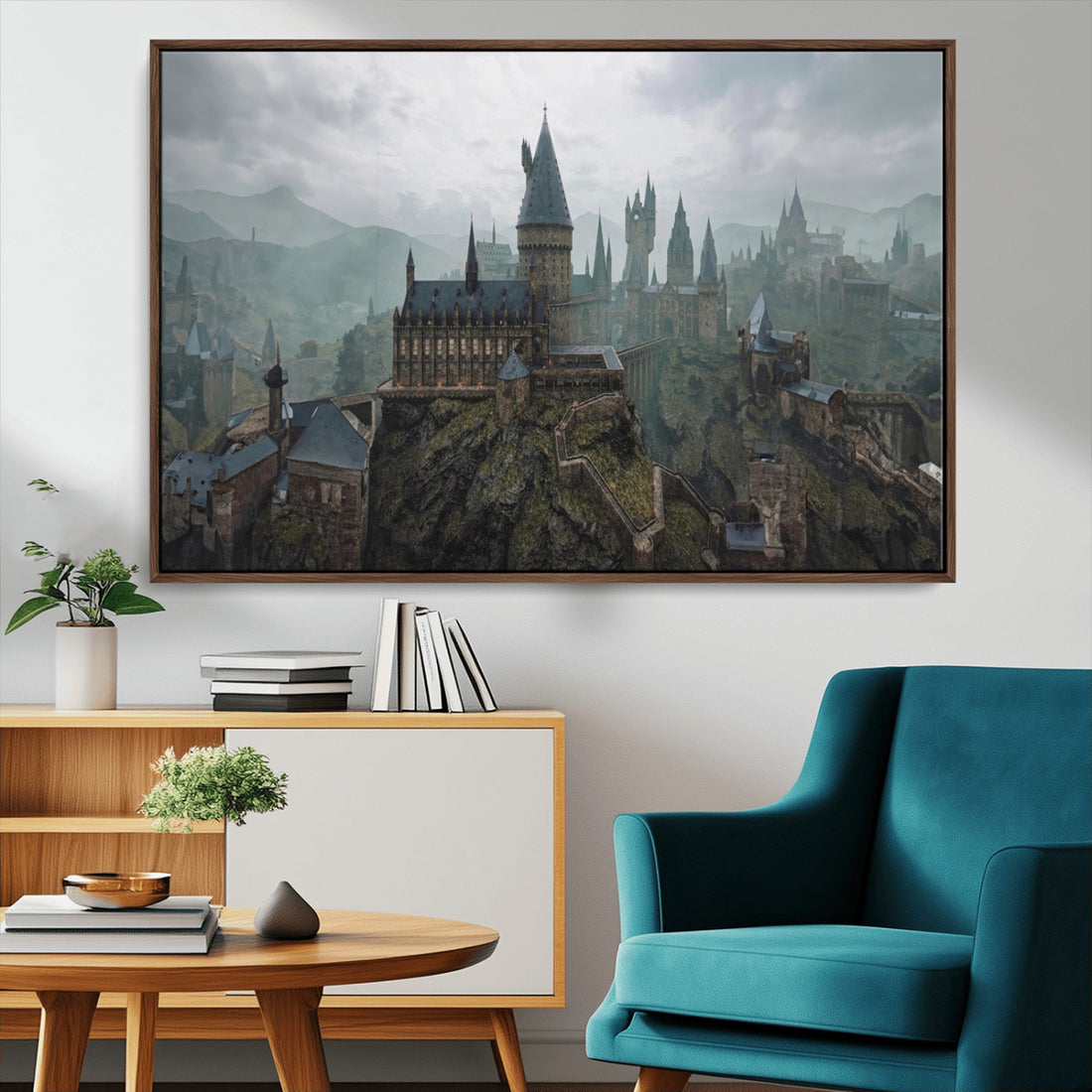 Disney Castle Wall Art Canvas Print, Living Room and Kids Room Decor Art Print