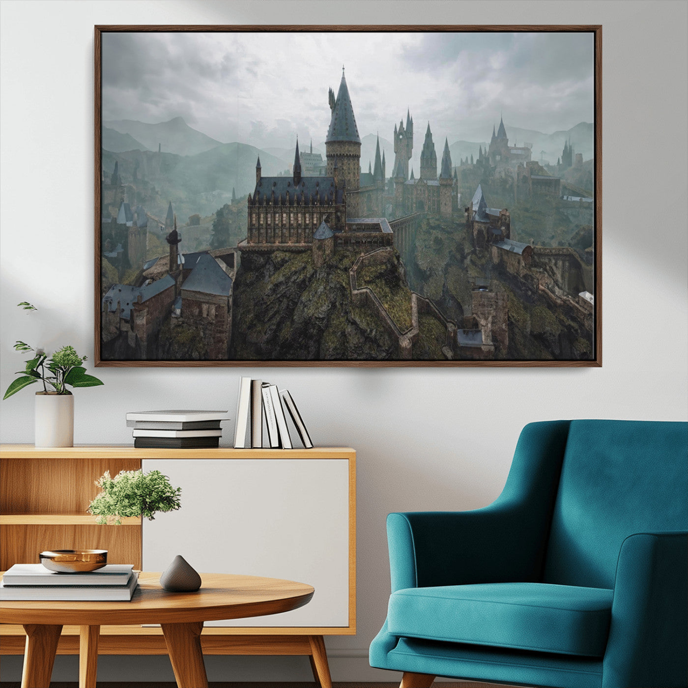 MGV-FC-36X24 - Disney Castle Wall Art Canvas Print, Living Kids Home Room Decor Art Print