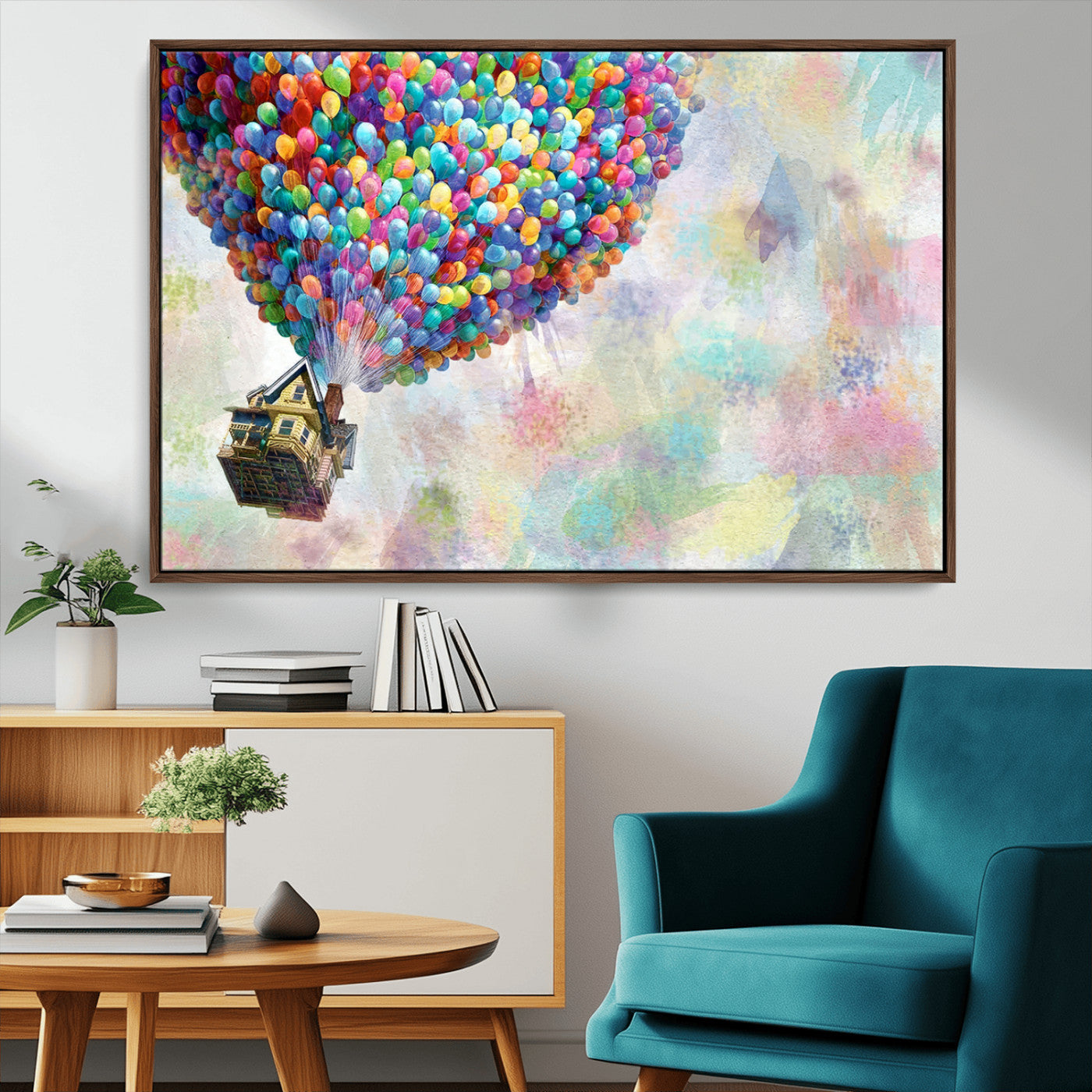 MGV-FC-36X24 - Up Pixar Poster, Look Up Pixar Wall Art, Up Pixar Canvas, Kids Play Game Room Decor Wall Art