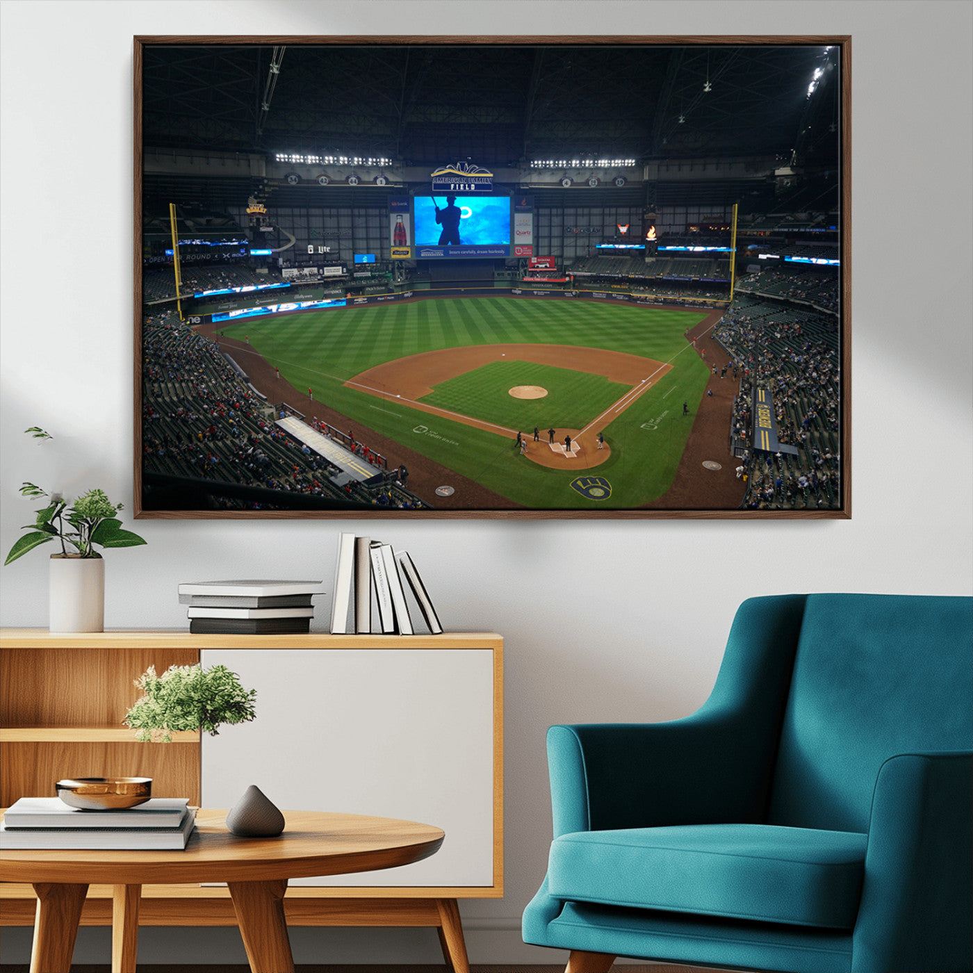MGV-FC-36X24 - Milwaukee Brewers Baseball Art Print - American Family Field Stadium Wall Art Canvas Print