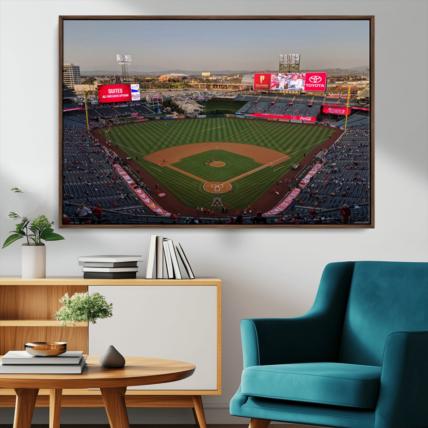 MGV-FC-36X24 - Los Angeles Angels Baseball Canvas Print - Anaheim Angel Stadium Wall Art Canvas Print