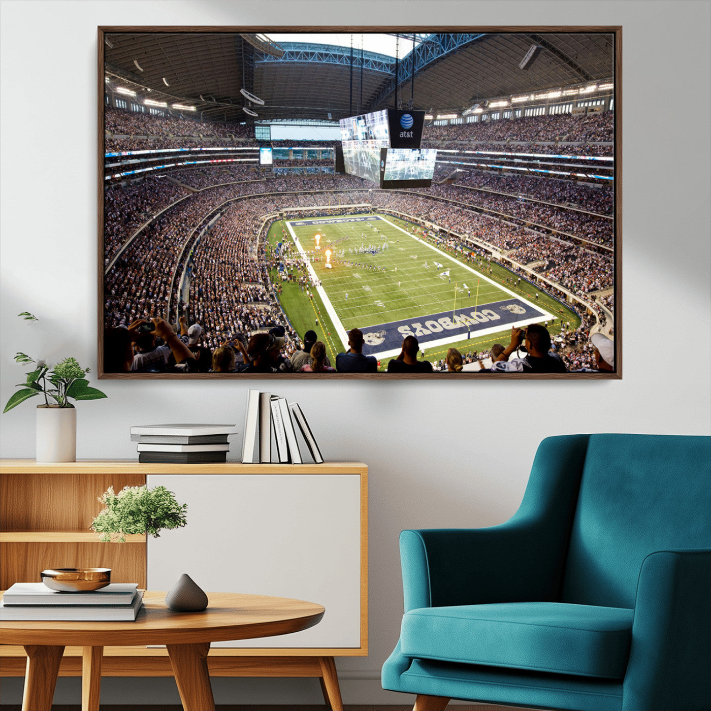 MGV-FC-36X24 - Dallas Cowboys Football Team Print - Arlington AT&T Stadium Wall Art Canvas Print