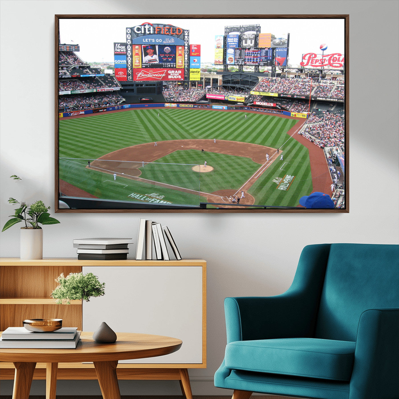 MGV-FC-36X24 - New York Mets Baseball Team Print - Citi Field Baseball Stadium Wall Art Canvas Print