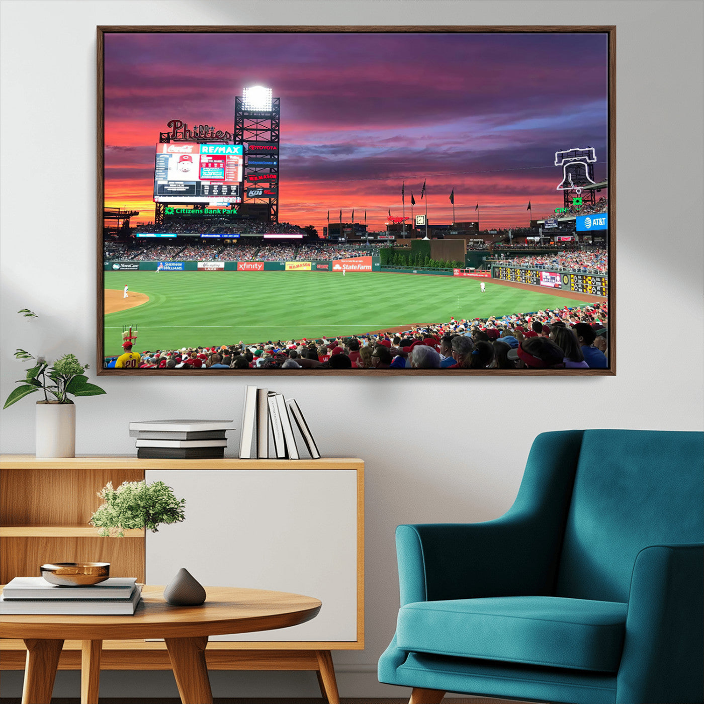 MGV-FC-36X24 - Philadelphia Phillies Baseball Team Print - Philadelphia Citizens Bank Park Stadium Wall Art Canvas