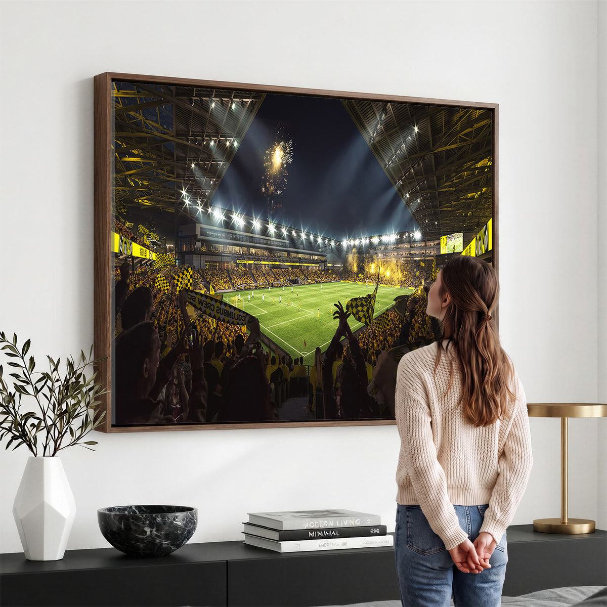 51122-MGV-CV-36X24 - Columbus Crew Soccer Team Print - Columbus Crew Stadium Wall Art Canvas Print
