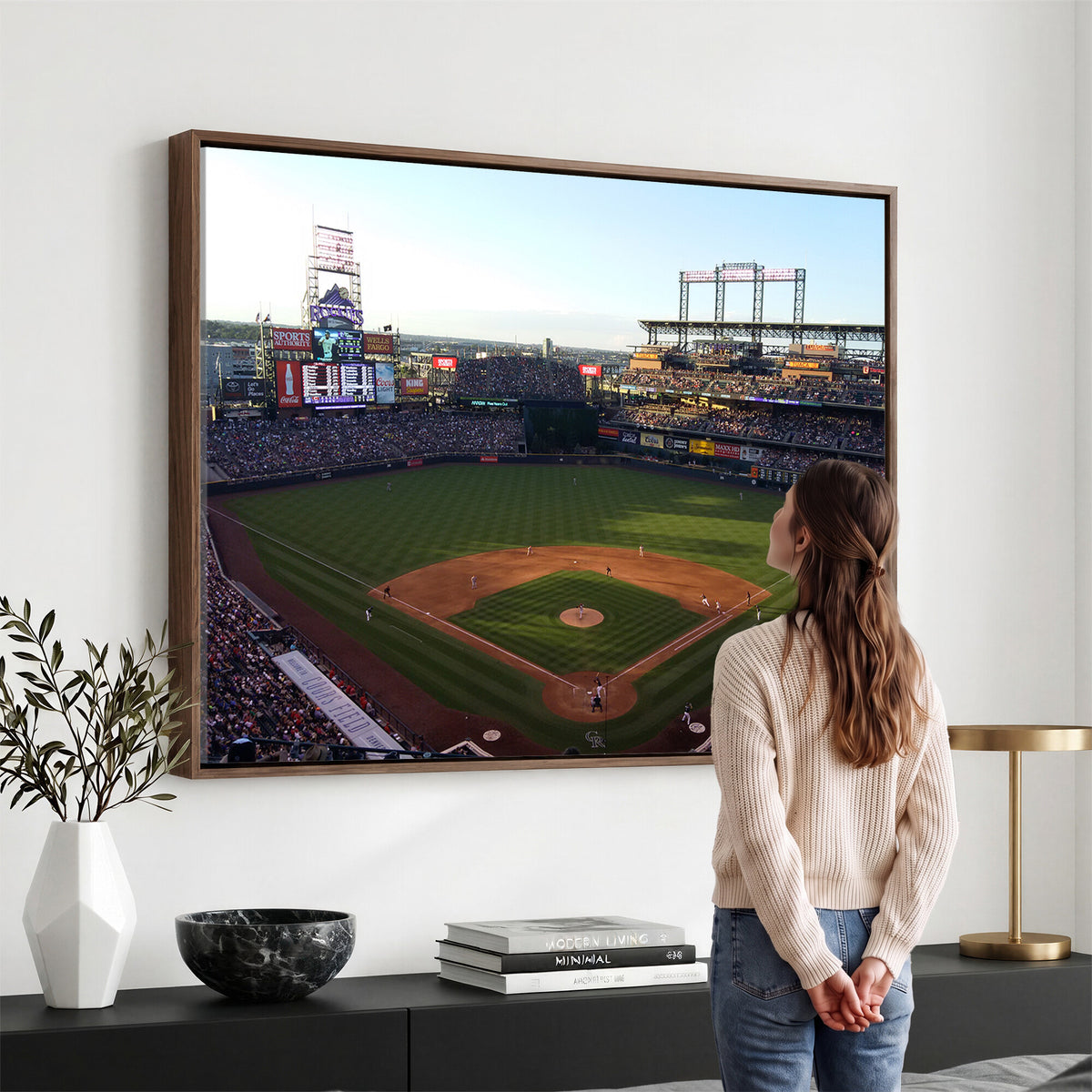 21638-MGV-CV-36X24 - Colorado Rockies Coors Field Wall Art Canvas Print, MLB Baseball Stadium