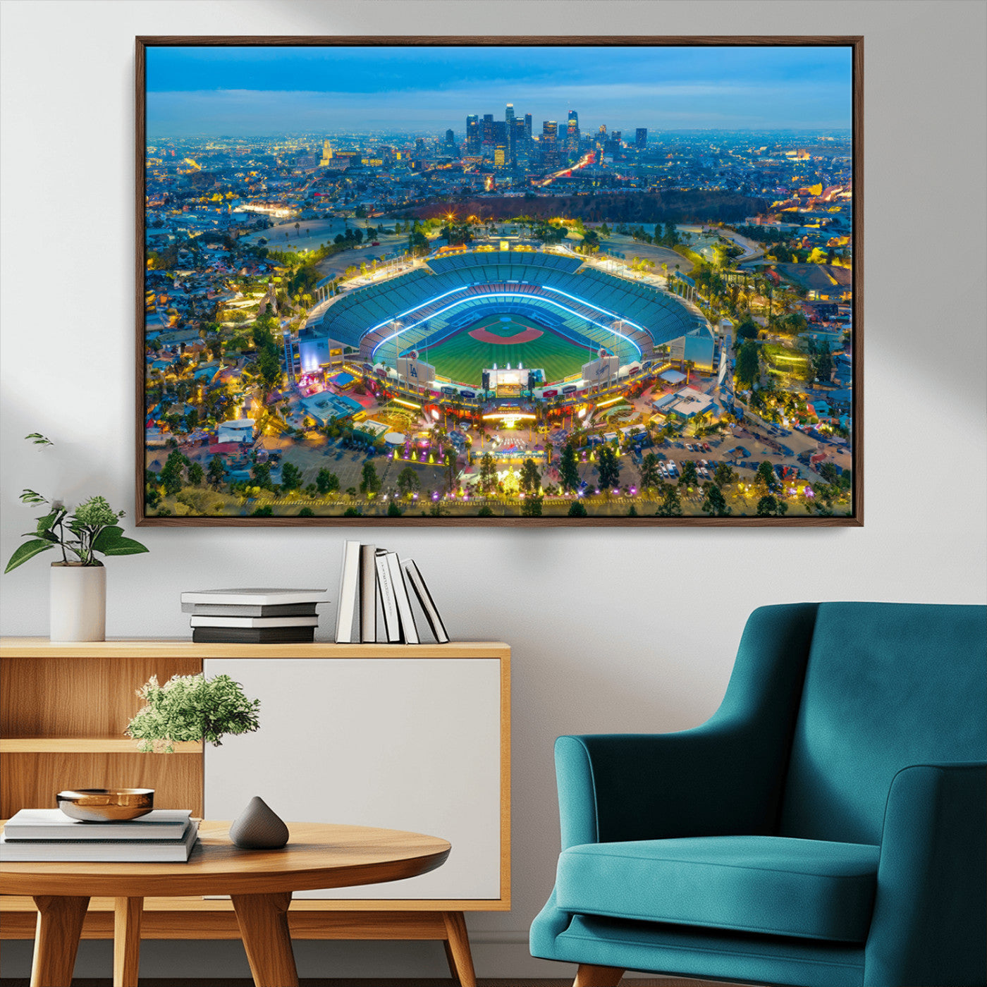 MGV-FC-36X24 - Los Angeles Dodgers Wall Art Canvas, Dodger Stadium Wall Art Canvas Print - MLB Baseball Stadium
