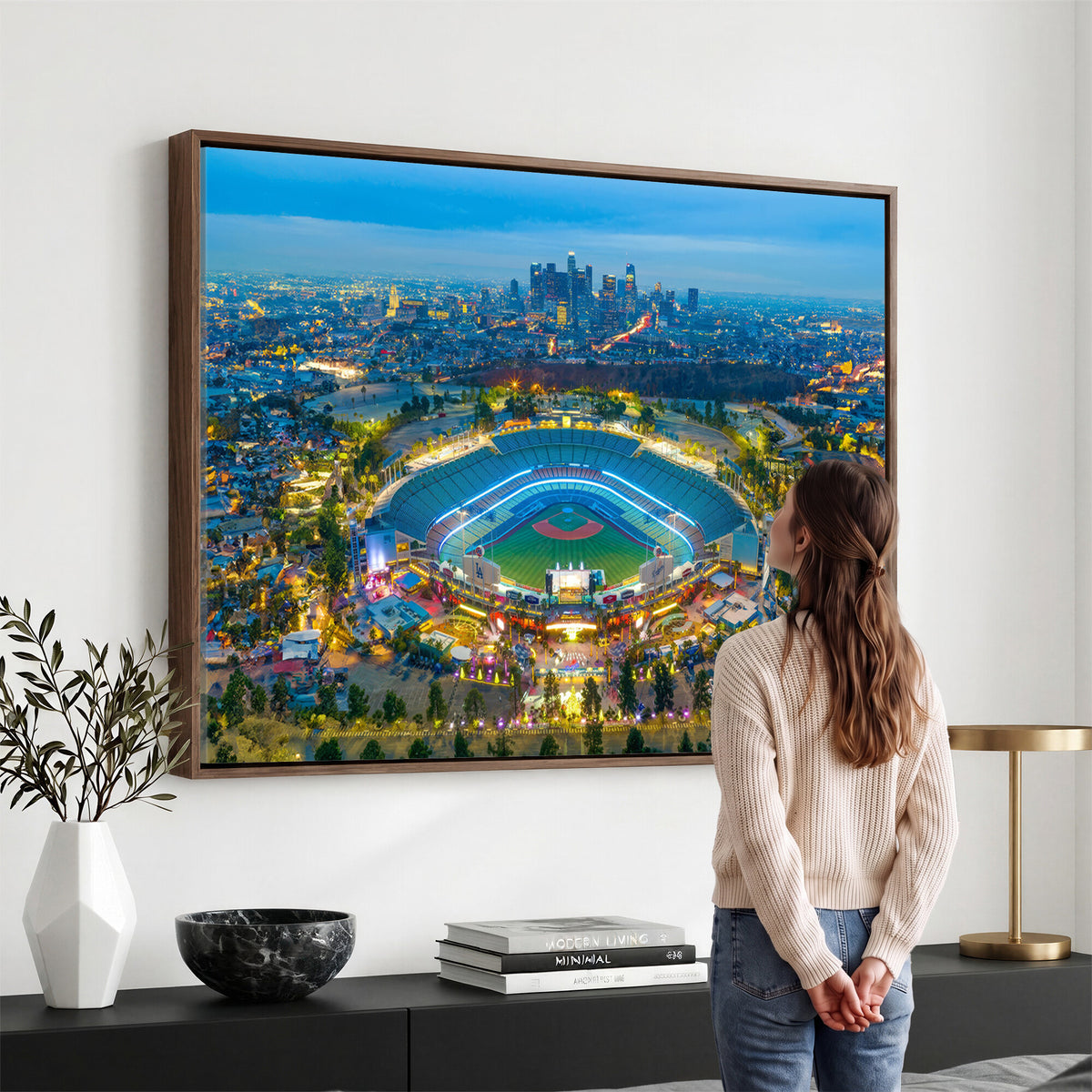 78144-MGV-CV-36X24 - Los Angeles Dodgers Wall Art Canvas, Dodger Stadium Wall Art