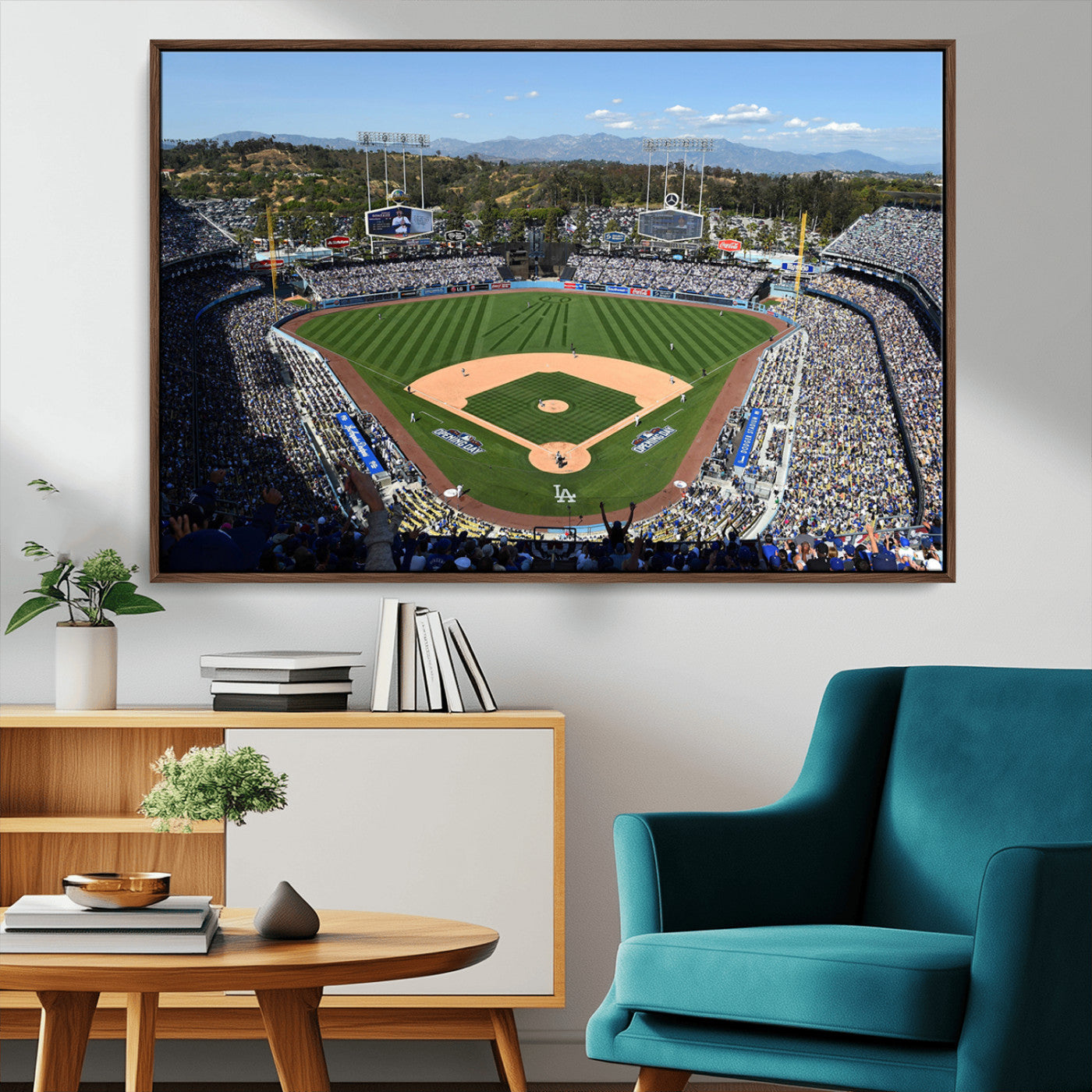 MGV-FC-36X24 - Los Angeles Dodgers Dodger Stadium Wall Art Canvas Print - MLB Baseball Stadium Wall Art Canvas