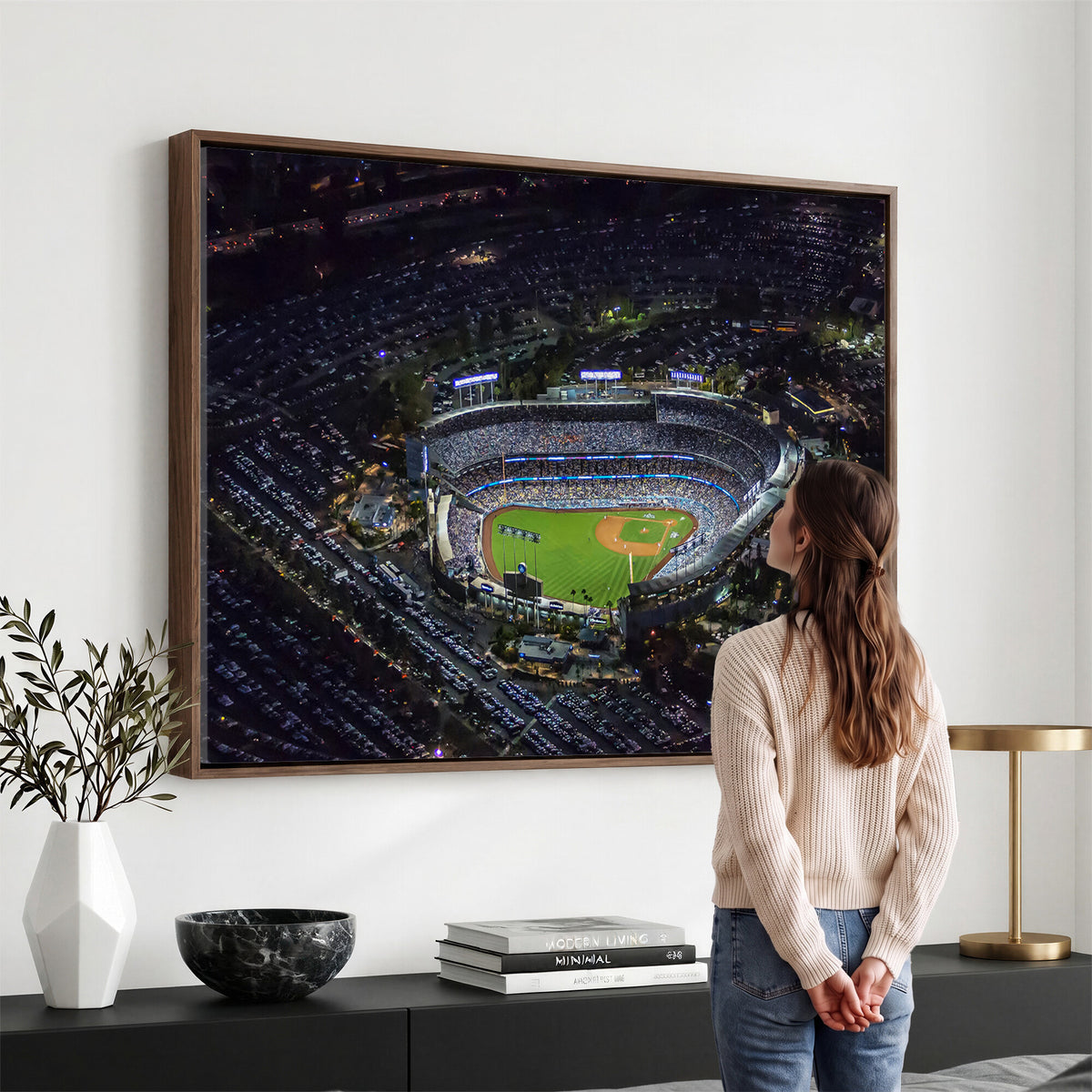 20932-MGV-CV-36X24 - Los Angeles Dodgers Dodger Stadium Wall Art Canvas Print