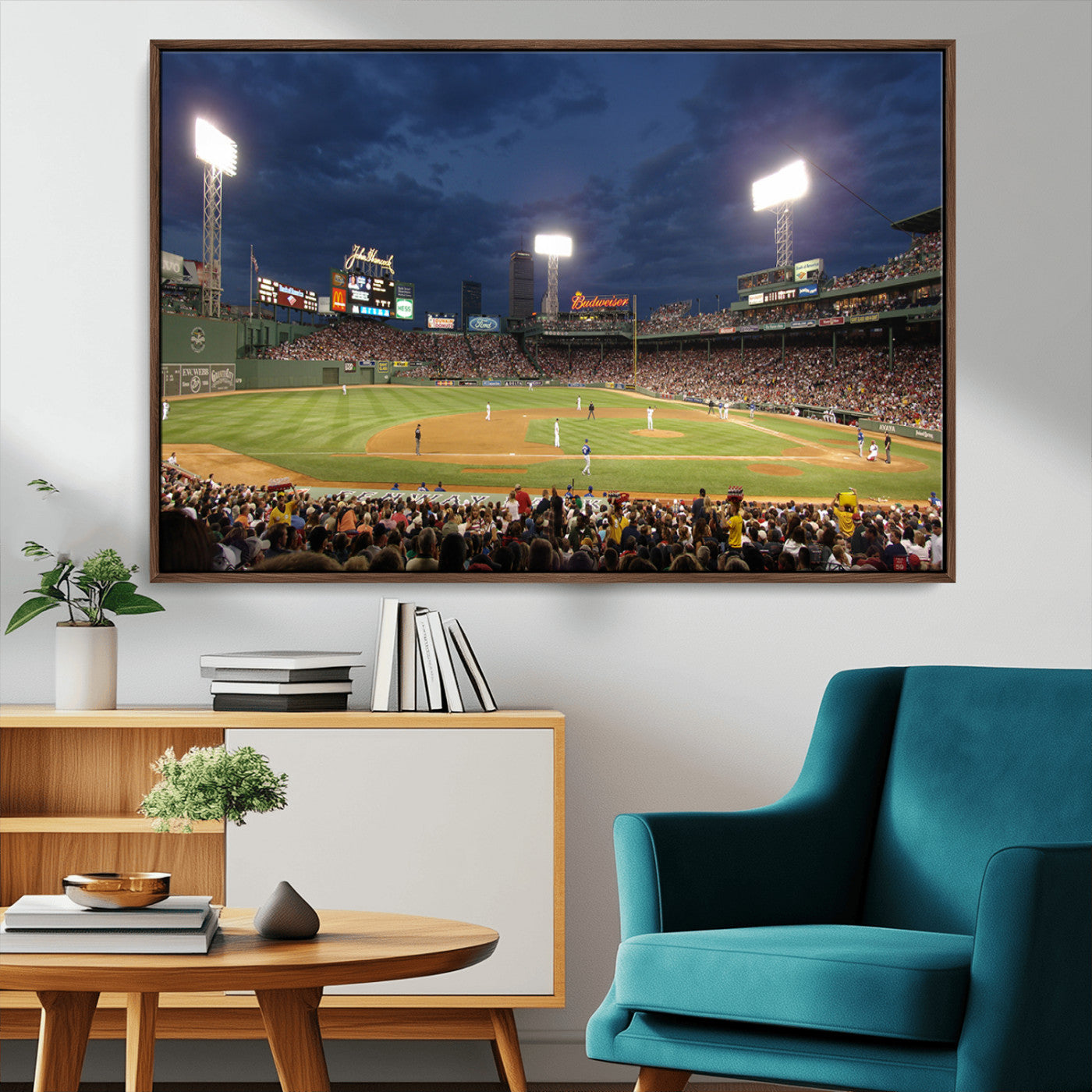 MGV-FC-36X24 - Boston Red Sox Baseball Team Print Canvas - Massachusetts Fenway Park Stadium Wall Art Canvas Print