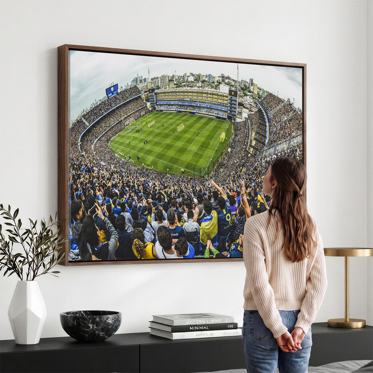 63839-MGV-CV-36X24 - Boca Juniors Soccer Team Print Wall Art, Buenos Aires Bombonera Stadium