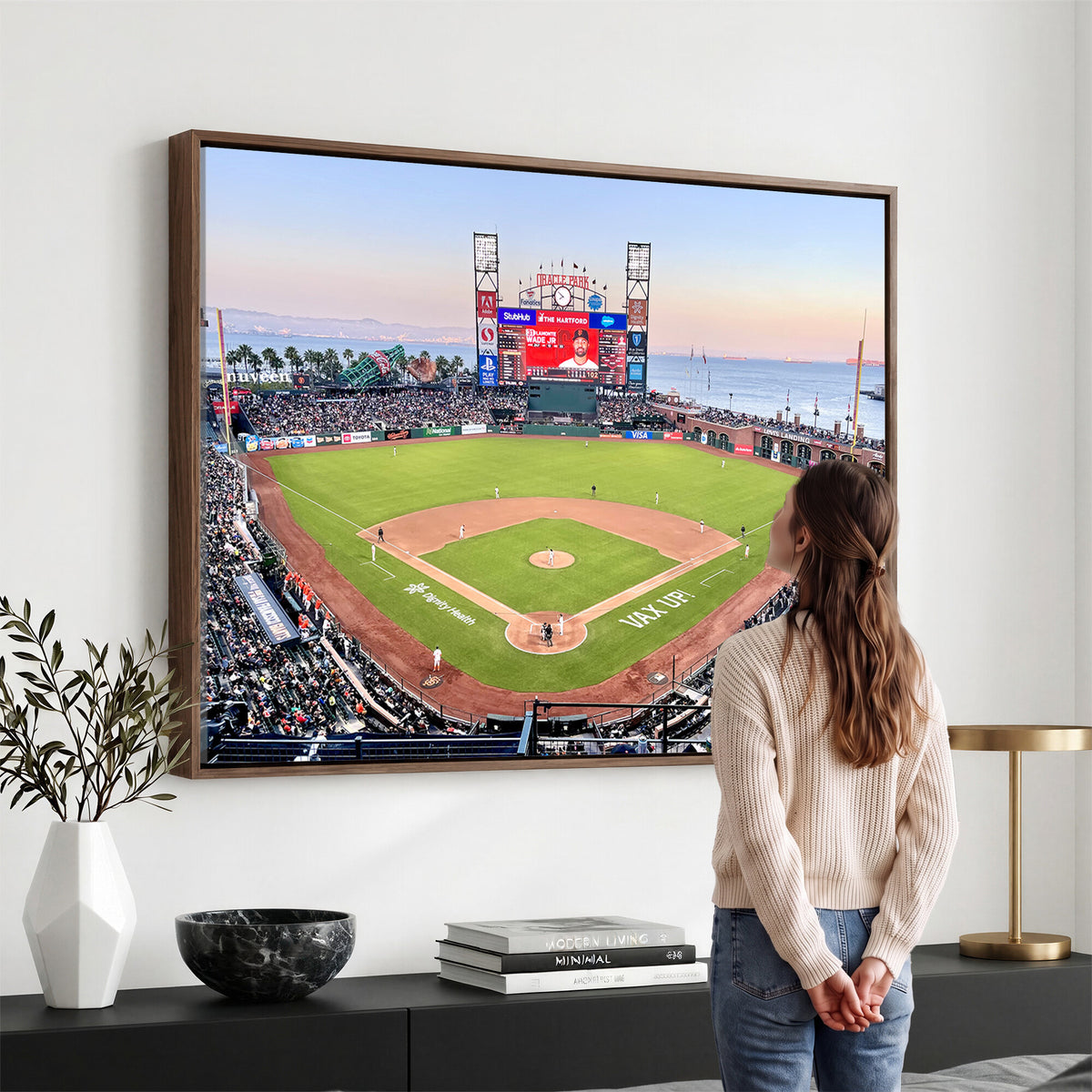 16055-MGV-CV-36X24 - San Francisco Giants Baseball Team Print, Oracle Park