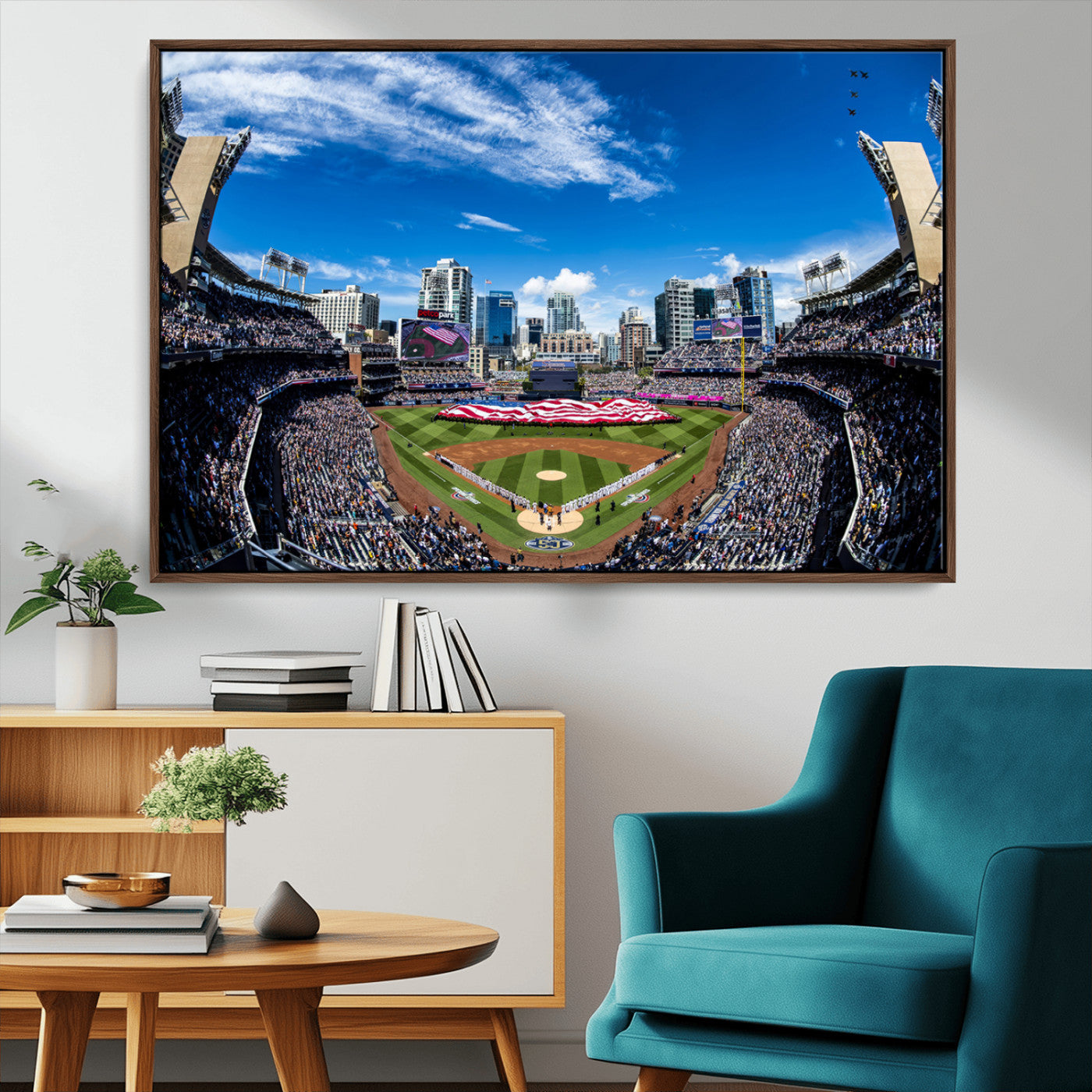 MGV-FC-36X24 - San Diego Padres Baseball Team Print - Petco Park Stadium Wall Art Canvas Print