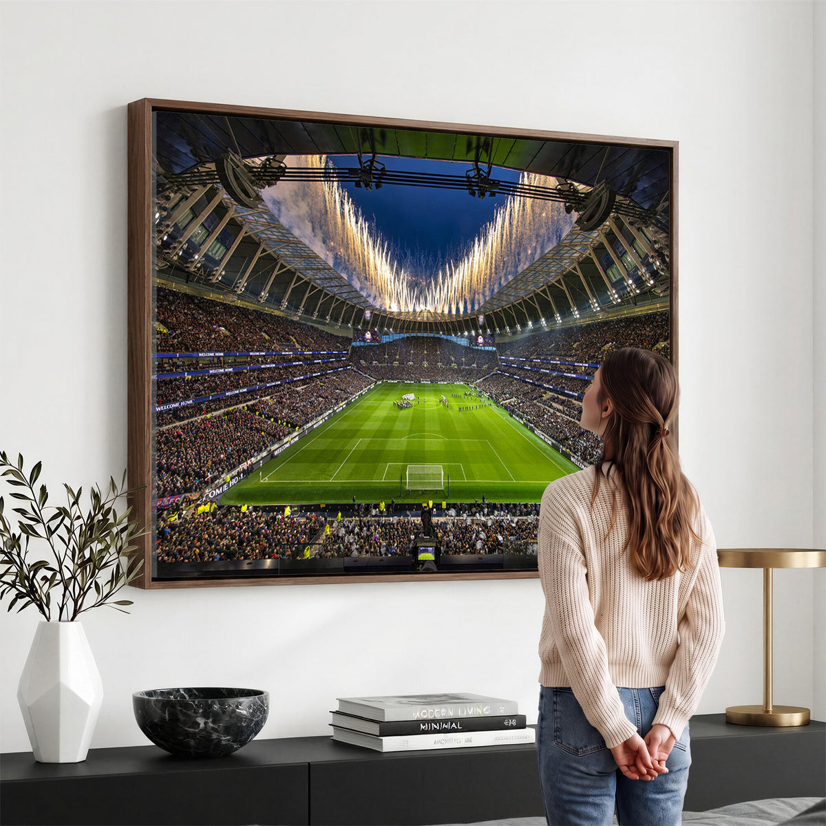 40157-MGV-CV-36X24 - Tottenham Hotspur Football Team Print, London Tottenham Hotspur Stadium Wall Art