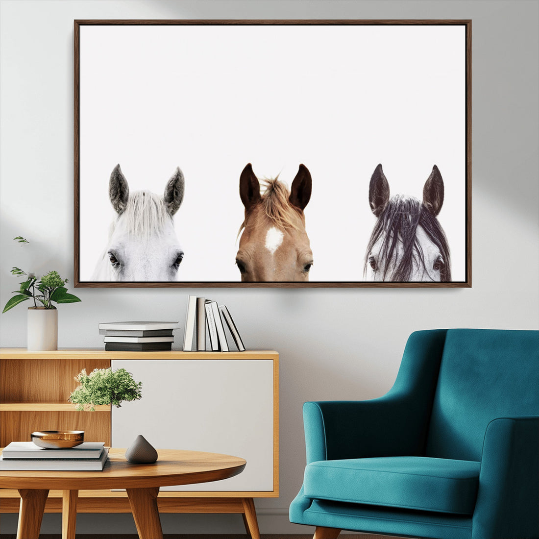 Horse Prints, Set of 3 Horse Wall Art, Horse Portraits