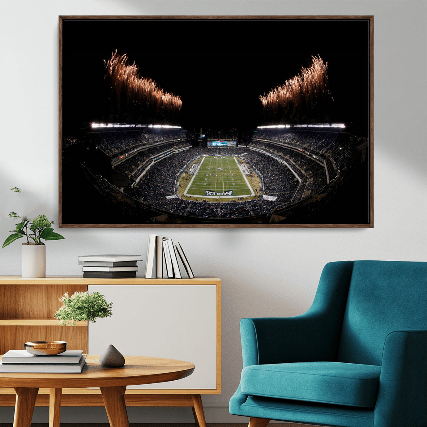 MGV-FC-36X24 - Eagles Field Stadium Wall Art | Philadelphia Eagles Football Team Print - Philadelphia Lincoln