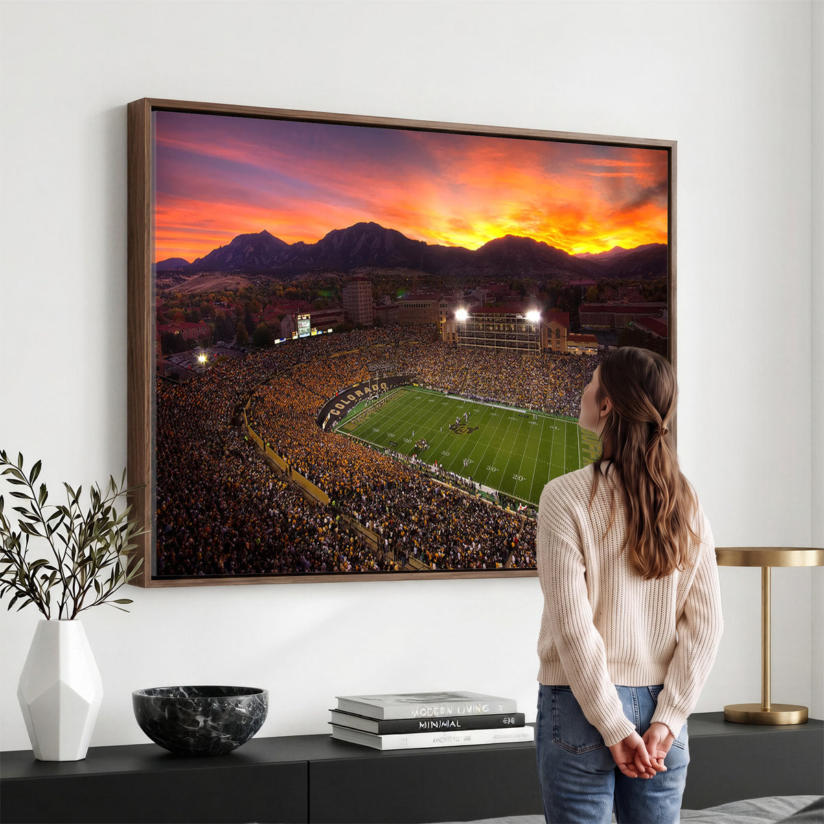 84649-MGV-CV-36X24 - Folsom Field, University of Colorado Buffaloes Football, Extra Large Game Room Wall Decor
