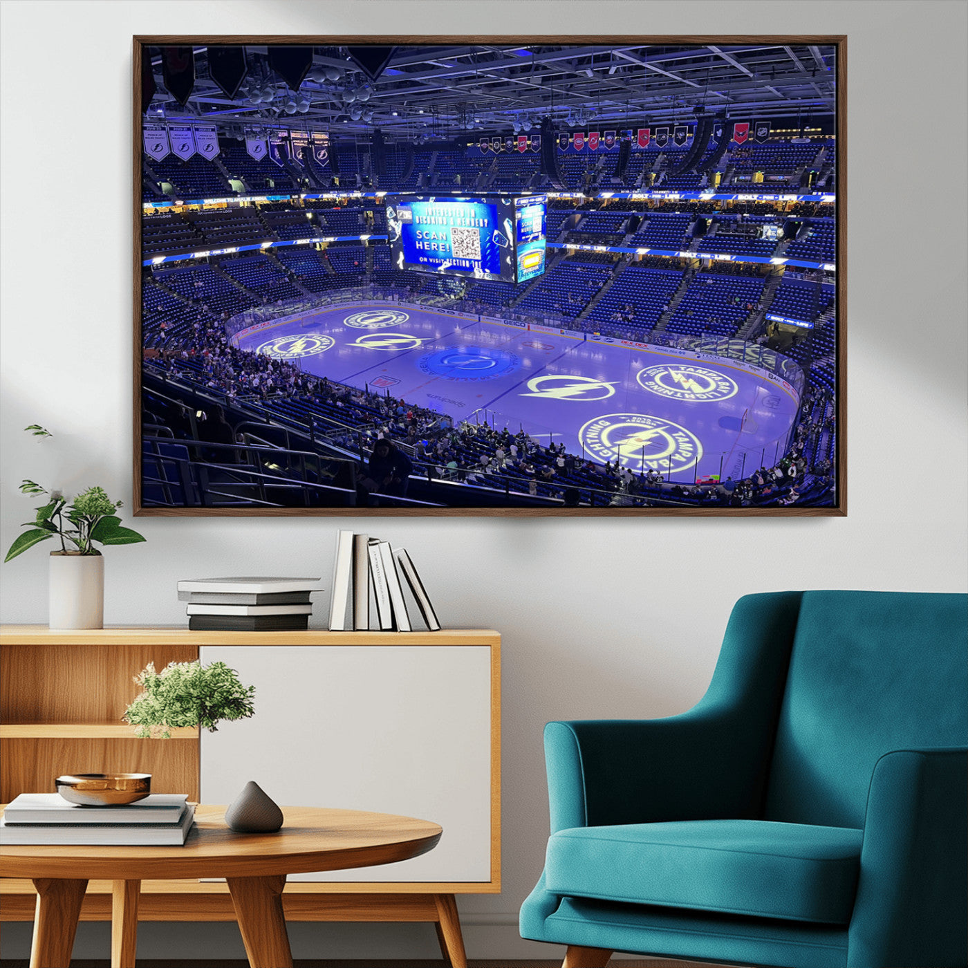 MGV-FC-36X24 - Amalie Arena Florida Wall Art Canvas Print - NHL Hockey Stadium Print Wall Art