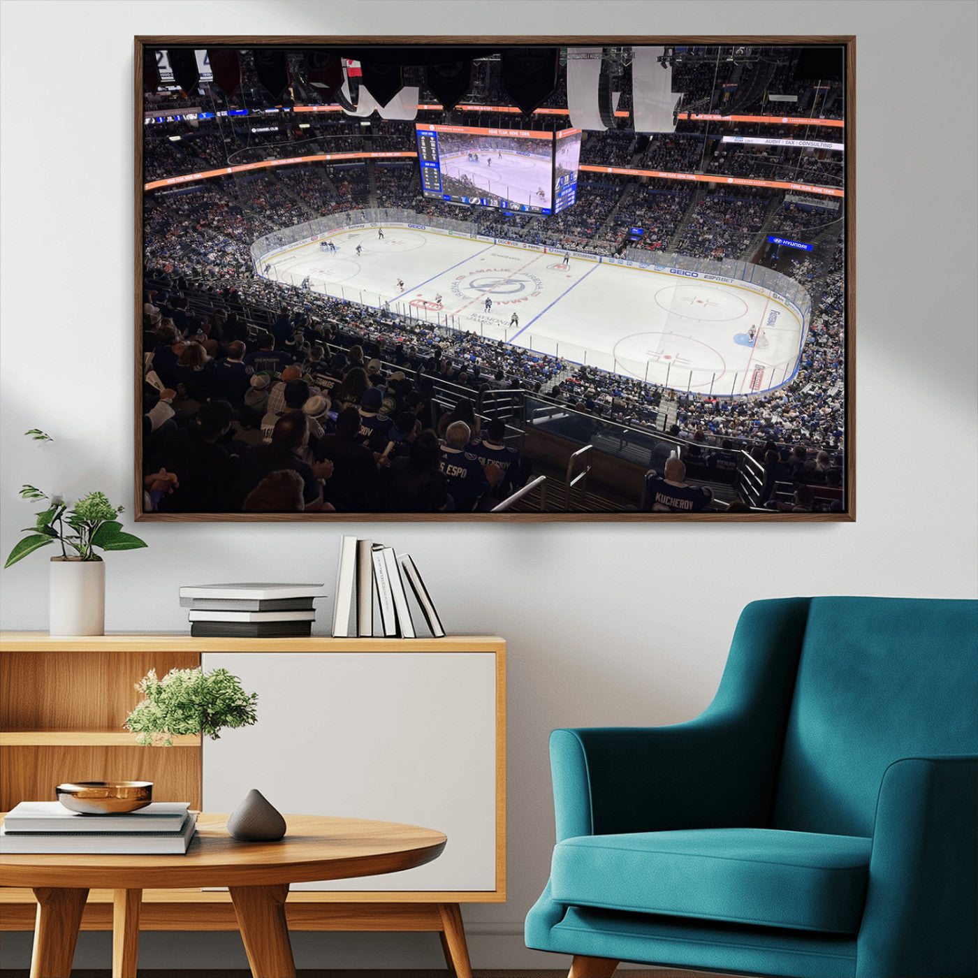 MGV-FC-36X24 - Amalie Arena Florida Wall Art Canvas Print - NHL Hockey Stadium Print
