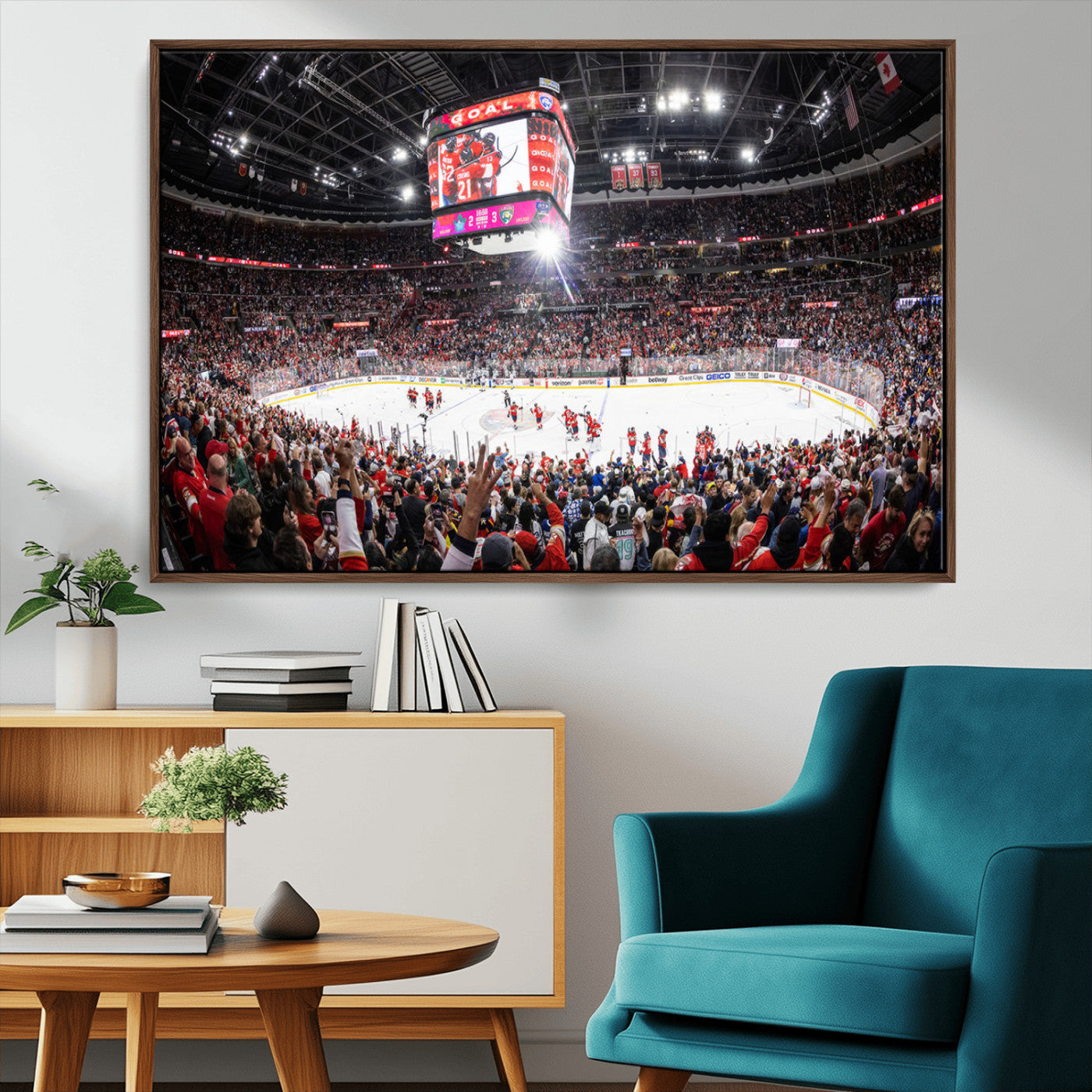 MGV-FC-36X24 - Amerant Bank Arena Wall Art Canvas Print - Basketball Arena Stadium Print