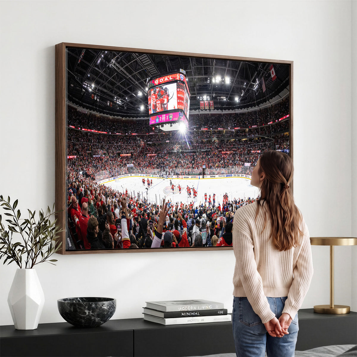 15750-MGV-CV-36X24 - Amerant Bank Arena Wall Art Canvas Print, Hockey Arena