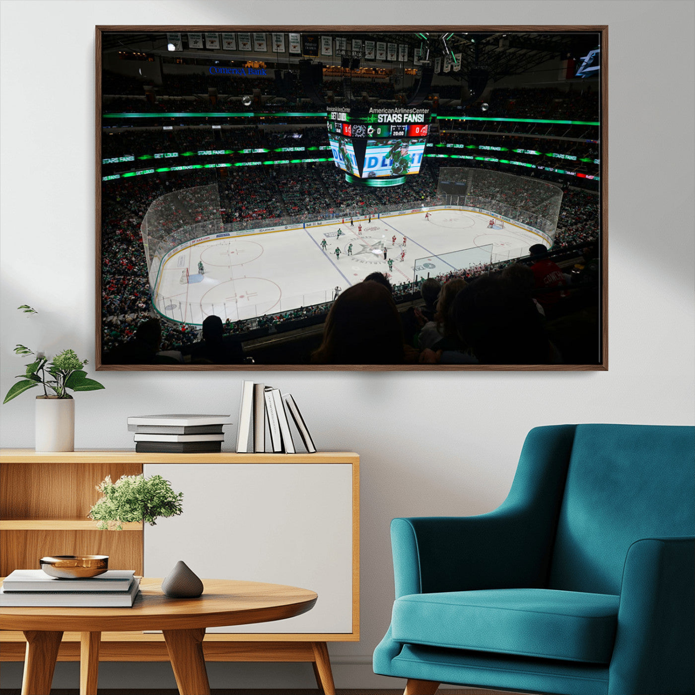 MGV-FC-36X24 - American Airlines Center Dallas Stars Wall Art Canvas Print - Dallas Hockey Arena Stadium Print