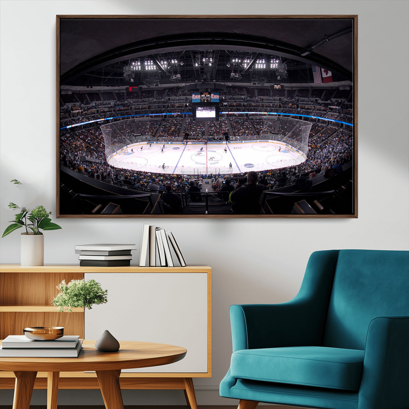 MGV-FC-36X24 - Ball Arena Denver Colorado Avalanche Hockey Team Wall Art Canvas Print - Denver Ice Hockey Stadium