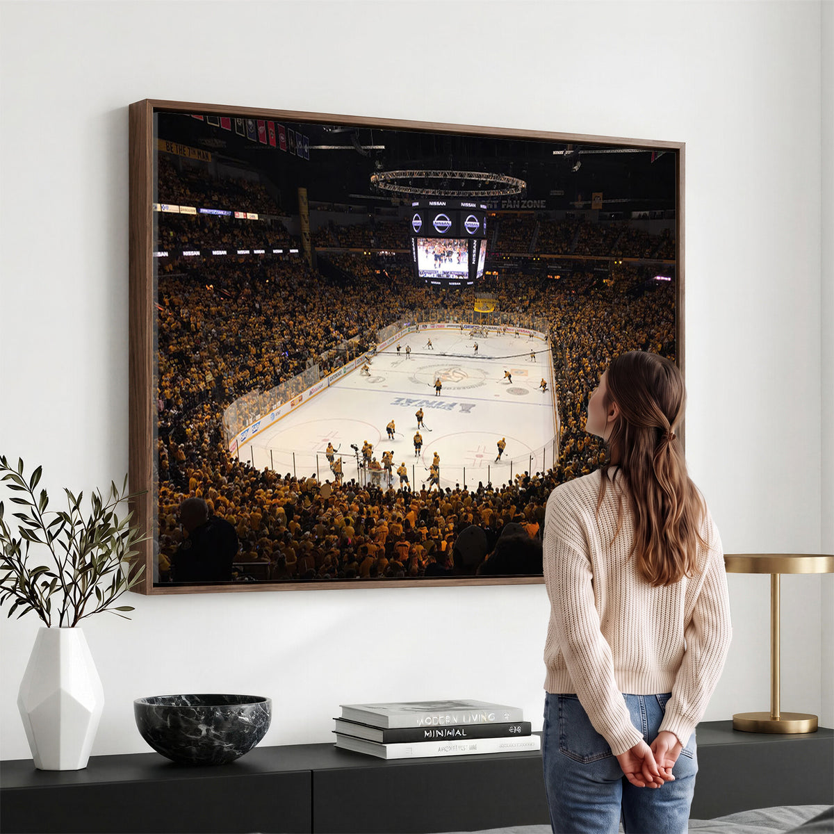99407-MGV-CV-36X24 - Bridgestone Arena - Nashville Predators Hockey Team Print - Nashville Wall Art Canvas Print