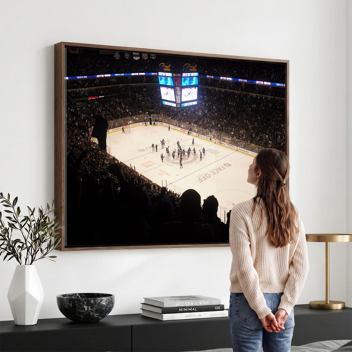22497-MGV-CV-36X24 - Canada Life Centre Wall Art | Winnipeg Jets Hockey Team Print Canvas | Ready to Hang | Winnipeg Wall