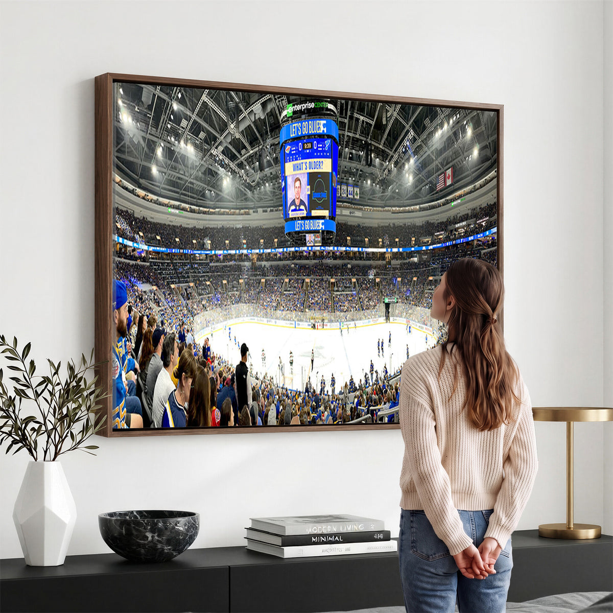 55708-MGV-CV-36X24 - Enterprise Center, Missouri St. Louis Blues Ice Hockey