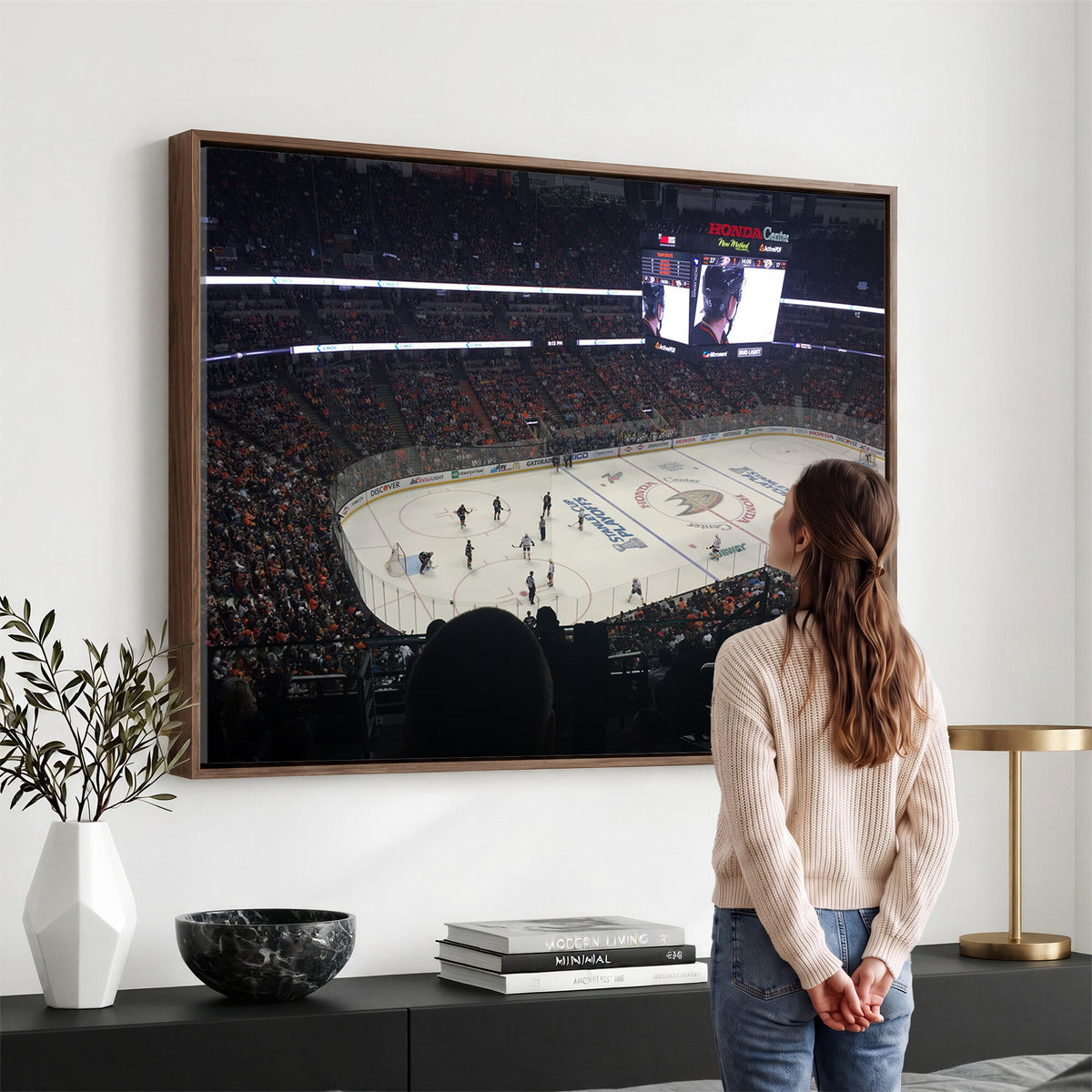 24634-MGV-CV-36X24 - Honda Center California Anaheim Ducks Hockey Stadium Wall Art