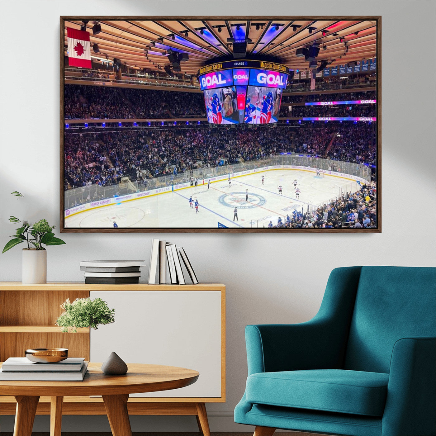 MGV-FC-36X24 - Madison New York Rangers Hockey Stadium Wall Art Canvas Print