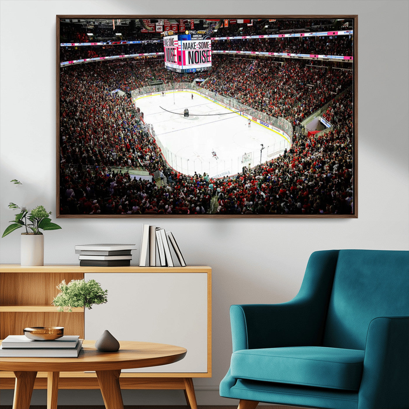 MGV-FC-36X24 - PNC Arena Raleigh North Carolina Hurricanes Hockey Stadium Wall Art Canvas, North Carolina