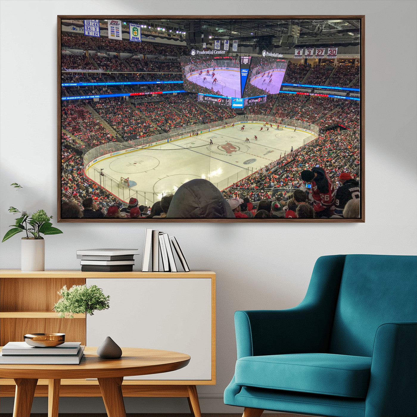 MGV-FC-36X24 - Prudential Center Newark New Jersey Devils Hockey Stadium, New Jersey Devils Hockey Stadium Canvas