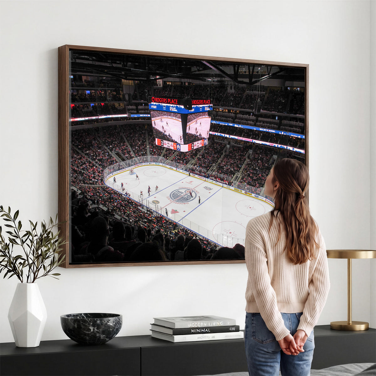 71180-MGV-CV-36X24 - Rogers Place Edmonton Oilers Ice Hockey Stadium Wall Art