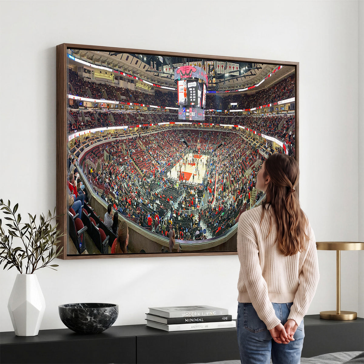 43481-MGV-CV-36X24 - United Center Chicago Bulls Stadium Wall Art Canvas Print