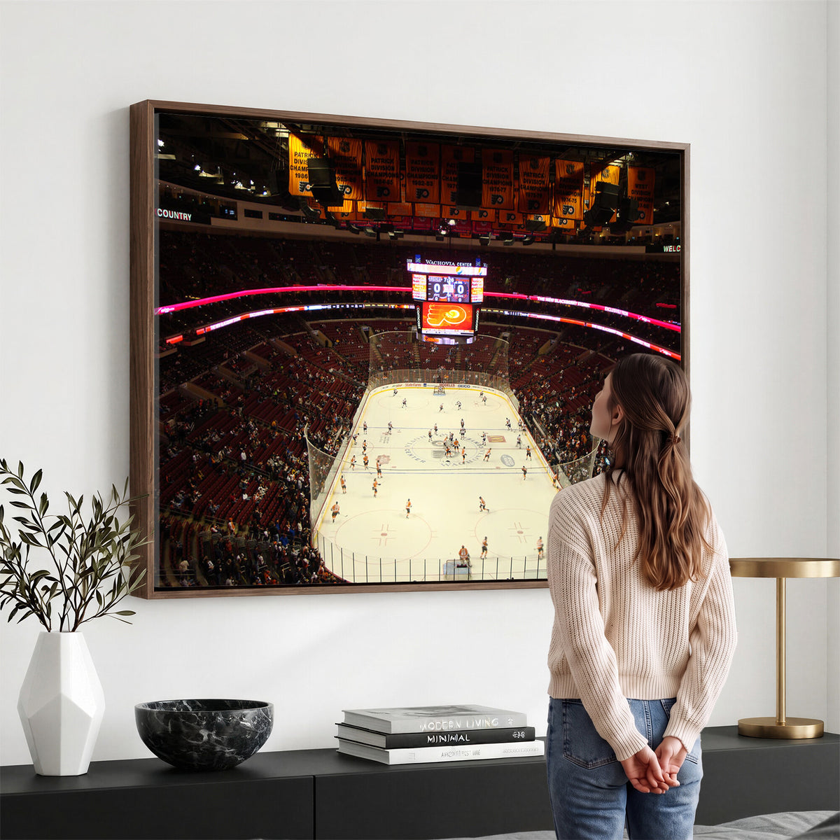 98213-MGV-CV-36X24 - Wachovia Center Prior to Flyers Game Ice Hockey Stadium