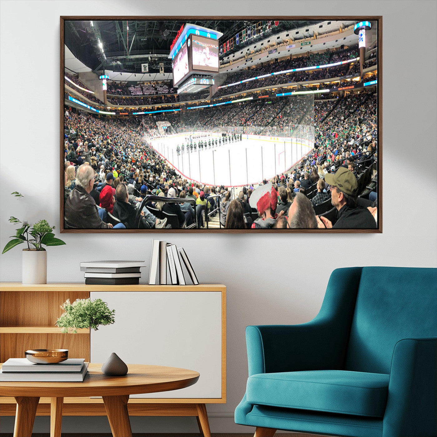 MGV-FC-36X24 - Xcel Energy Center St Paul Minnesota Wild Ice Hockey Stadium Canvas, Minnesota Wild Ice Hockey